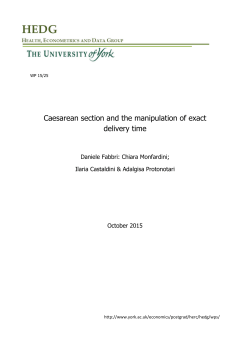 Caesarean section and the manipulation of exact delivery time