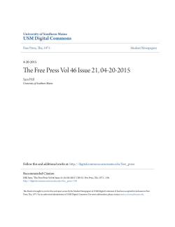 The Free Press Vol 46 Issue 21, 04-20-2015