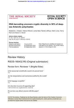 Review History - Royal Society Open Science