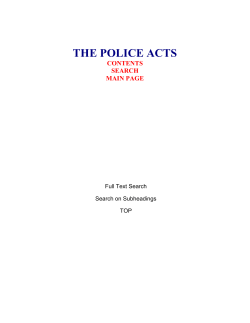 THE POLICE ACTS