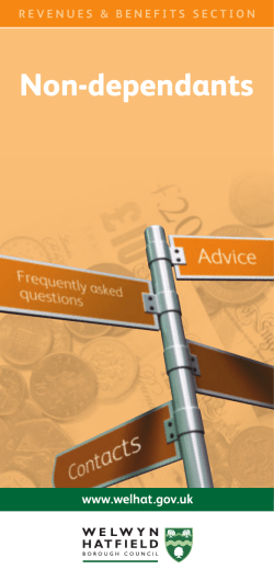 Non-dependants - Welwyn Hatfield Borough Council