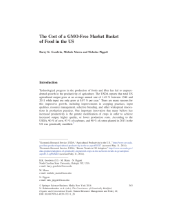 The Cost of a GMO-Free Market Basket of Food in the US