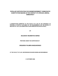 popular participation for disempowerment? democratic constitution