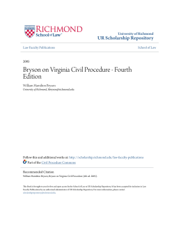 Bryson on Virginia Civil Procedure - Fourth Edition