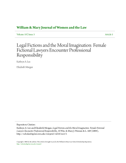 Legal Fictions and the Moral Imagination: Female Fictional Lawyers
