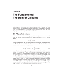 3.The Fundamental Theorem of Calculus