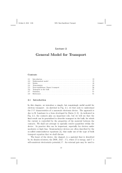 General Model for Transport