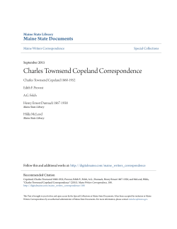 Charles Townsend Copeland Correspondence