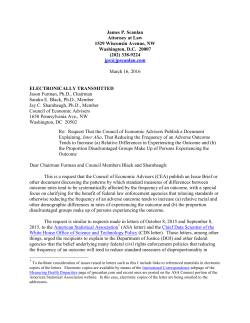 Council of Economic Advisers - James P. Scanlan, Attorney at Law