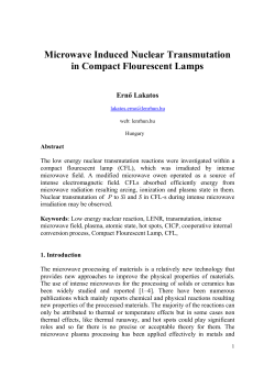 Microwave Induced Nuclear Transmutation in Compact Flourescent
