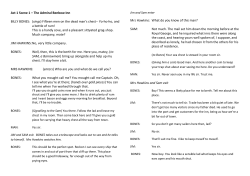 Act 1 Scene 1 &ndash; The Admiral Benbow Inn BILLY