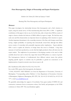 Firm Heterogeneity and Export Participation: A New Asian Tiger