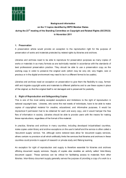 Background information on the 11 topics identified by