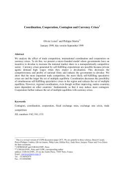 Coordination, Cooperation, Contagion and Currency Crises