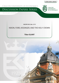 Nixon, Ford, Kissinger, and the Holy Crown