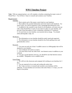 WWI Timeline Project