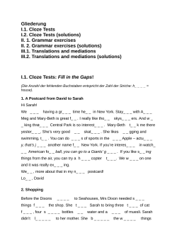 Weitere Übungen mit Lösungen