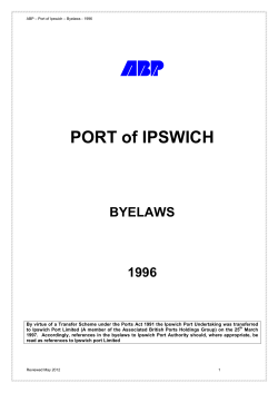 PORT of IPSWICH - Byelaws word document