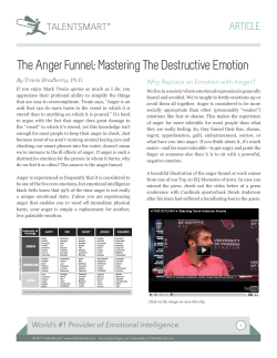 The Anger Funnel: Mastering The Destructive Emotion