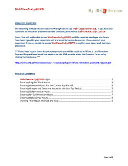 Filling Out Your Timesheet Using