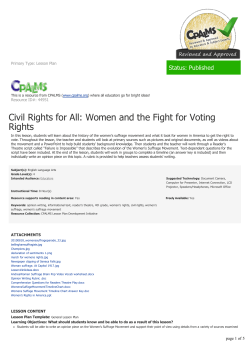 Civil Rights for All: Women and the Fight for Voting Rights