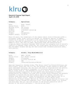 Quarterly Program Topic Report April 1 - 23 2010