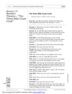 The Three Billy Goats Gruff