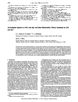 Jet Emission Spectra of CdI and HgI and Near
