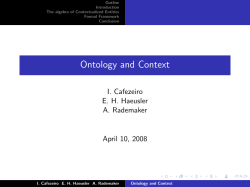 Ontology and Context