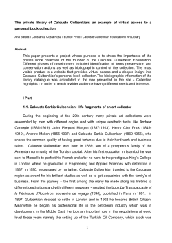 The private library of Calouste Gulbenkian