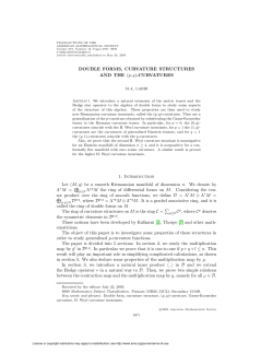 DOUBLE FORMS, CURVATURE STRUCTURES AND THE (p, q
