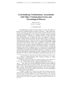 Cyberbullying Victimization: Associations with Other Victimization