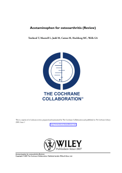 Acetaminophen for osteoarthritis