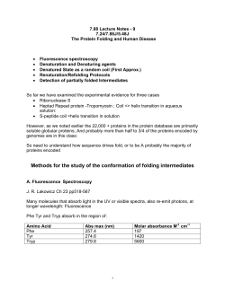 Detecting Partially Folded Intermediates