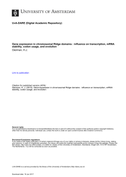 Introduction : gene regulation by chromosomal domains - UvA-DARE
