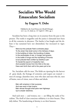 Socialists Who Would Emasculate Socialism