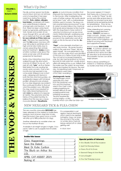 The Woof and Whiskers Autumn 2015