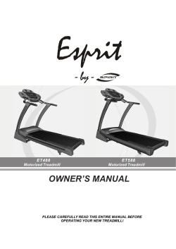 owner`s manual - Spirit Fitness