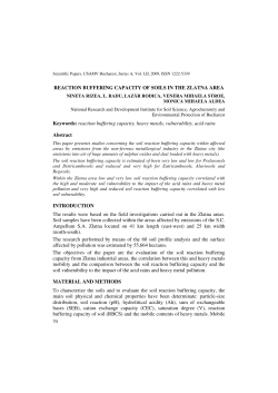 REACTION BUFFERING CAPACITY OF SOILS IN