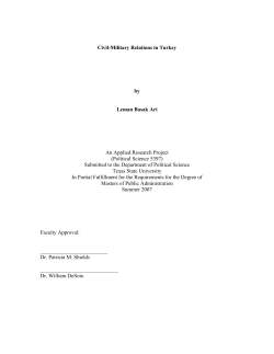 Civil-Military Relations in Turkey - Digital Collections