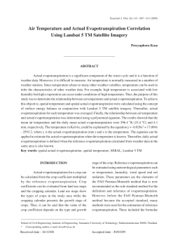 Air Temperature and Actual Evapotranspiration Correlation Using