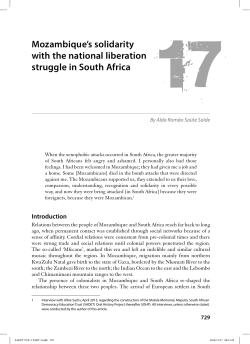 Chapter 17 Mozambique`s solidarity with the national liberation