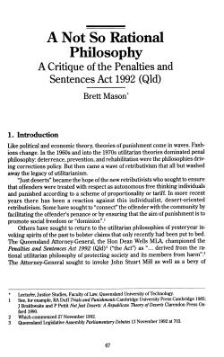 Mason, Brett --- "A Not So Rational Philosophy: A Critique of the