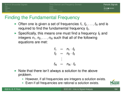 Finding the Fundamental Frequency