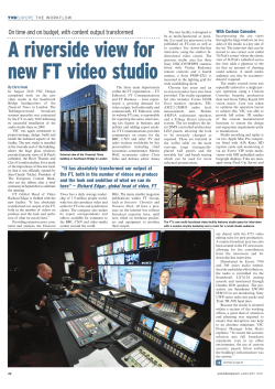 A riverside view for new FT video studio