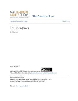 Dr. Edwin James - Iowa Research Online