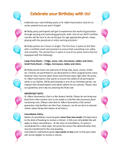 Celebrate your next birthday party at St. Albert Gymnastics Club for