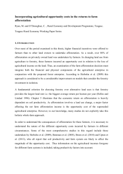 Incorporating agricultural opportunity costs in the returns