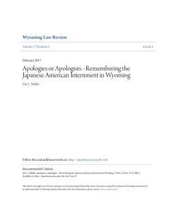 Apologies or Apologists - Remembering the Japanese American
