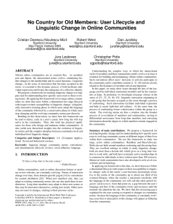 No Country for Old Members: User Lifecycle and Linguistic Change